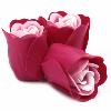 Boîte Coeur 3 Roses en Confettis de Bain - couleur rose