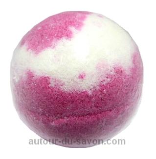 Boule de bain - Rose/Points violets