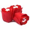 Boîte Coeur 3 Roses en Confettis de Bain - couleur rouge