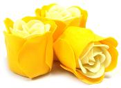 Boîte Coeur 3 Roses en Confettis de Bain - couleur jaune