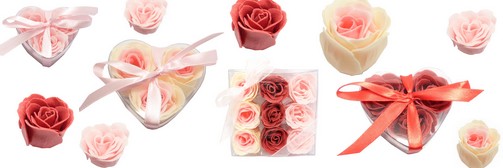 Confettis de bain moussants en forme de rose
