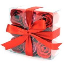 Boîte 9 Roses en Confettis de Bain - couleur rouge