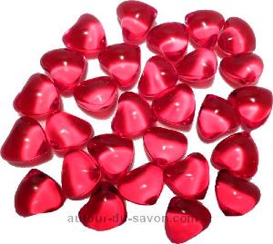 Perle de Bain Coeur Rouge (Sachet de 5)